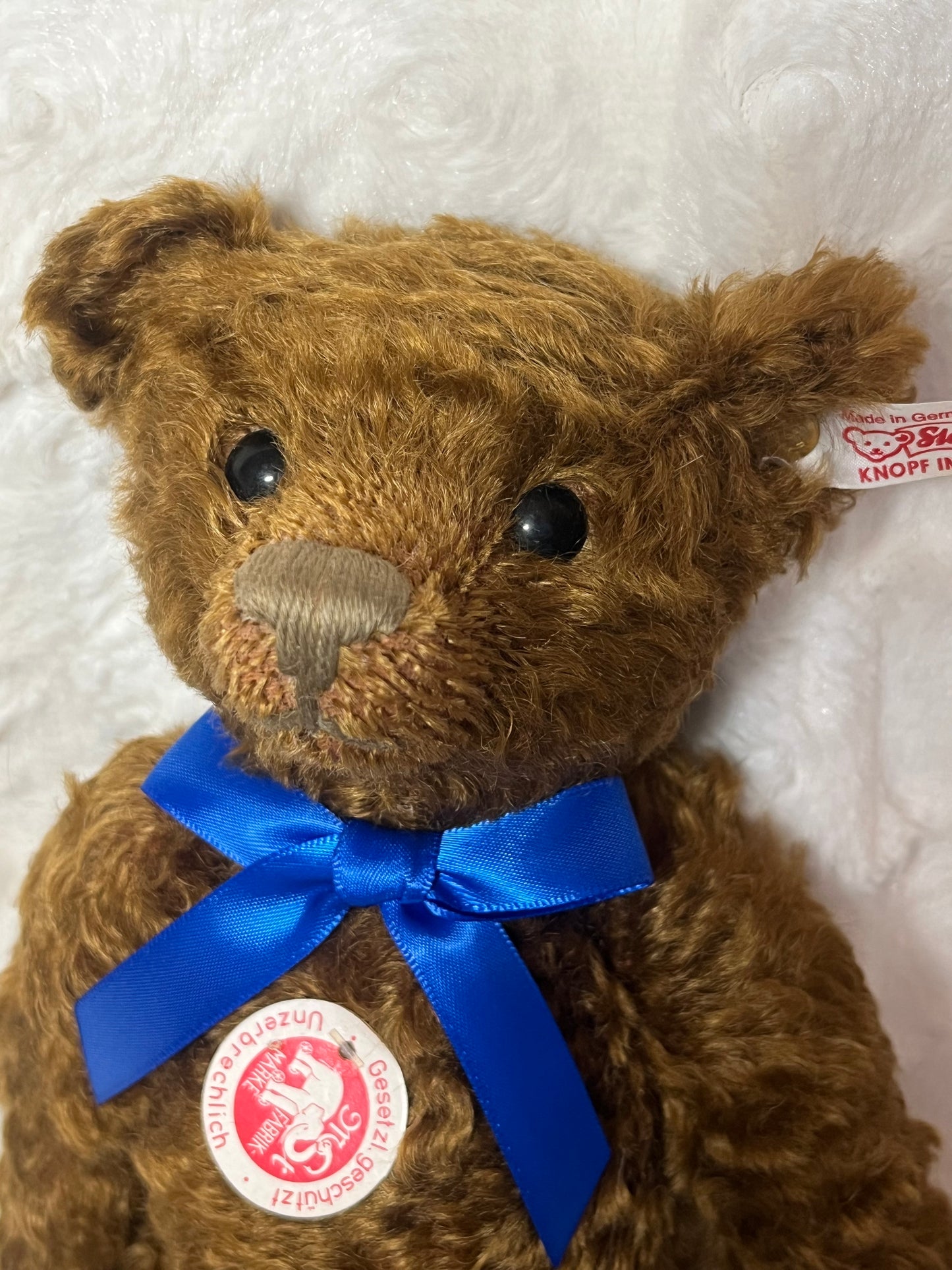 Steiff Classic Chocolate Brown Teddy Bear - White Tag
