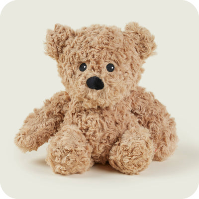 Warmies Brown Curly Bear heatable lavender-scented plush